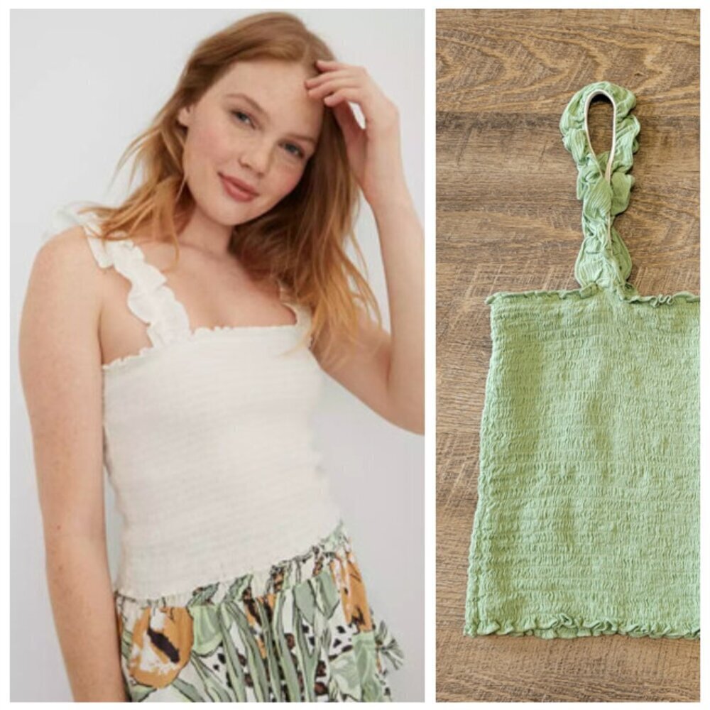 AERIE | Jungle Thrills Smocked Tank Top | Sz. M